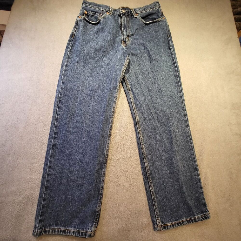 Levi's 550 Jeans Men's 33x29 Relaxed Fit Straight Leg Blue Denim‎ Distressed